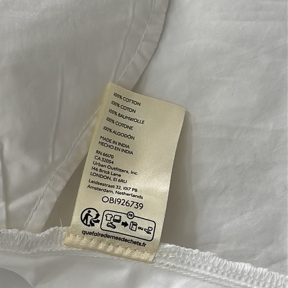NWT Free People Women's Gaia Cotton Pull On Stretch Relaxed White Mini Skirt S - Picture 8 of 8